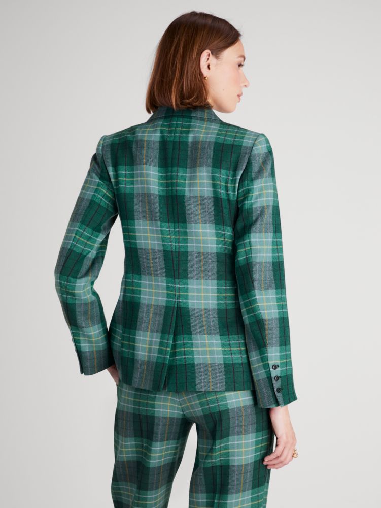 Kate Spade,Greenhouse Plaid Blazer,