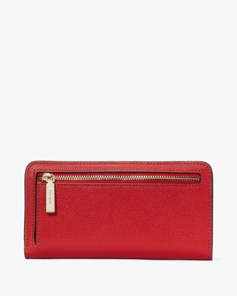 Kate Spade,bailey large slim bifold wallet,Candied Cherry