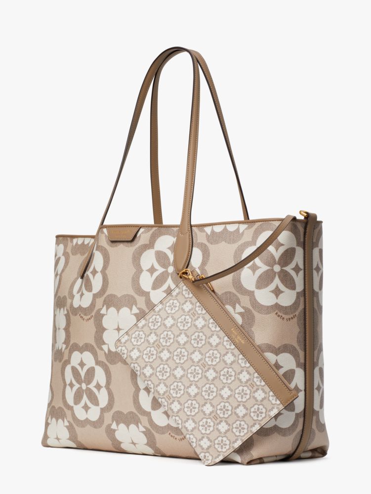 Kate Spade,Spade Flower Monogram Sutton Large Tote,