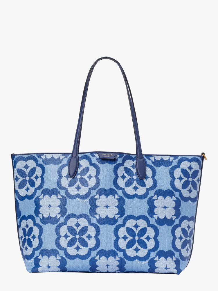 kate spade new york spade flower monogram coated canvas tote