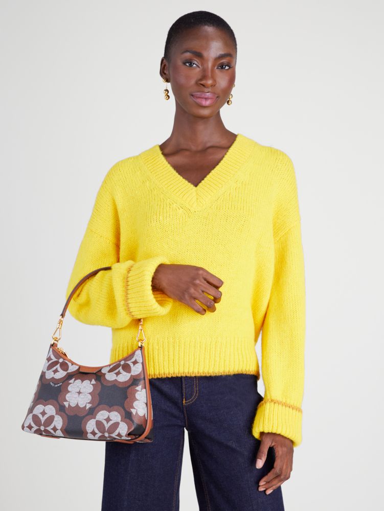 Kate Spade,Spade Flower Monogram Reece Small Shoulder Bag,