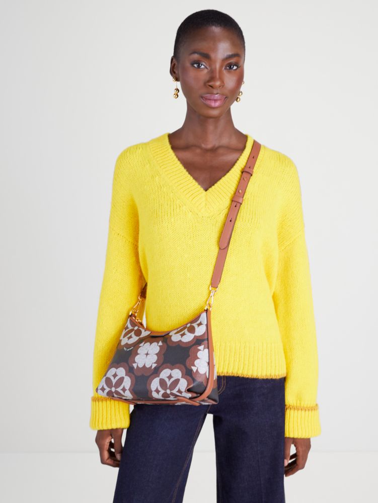 Kate Spade,Spade Flower Monogram Reece Small Shoulder Bag,