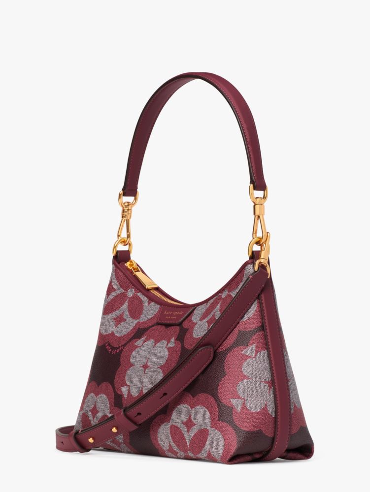 kate spade, Bags, Kate Spade Spade Flower Monogram Reece Small Shoulder  Bag Garnet Red