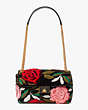 Kate Spade,Evelyn Rose Garden Velvet Medium Convertible Shoulder Bag,Medium,