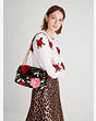 Kate Spade,Evelyn Rose Garden Velvet Medium Convertible Shoulder Bag,Medium,
