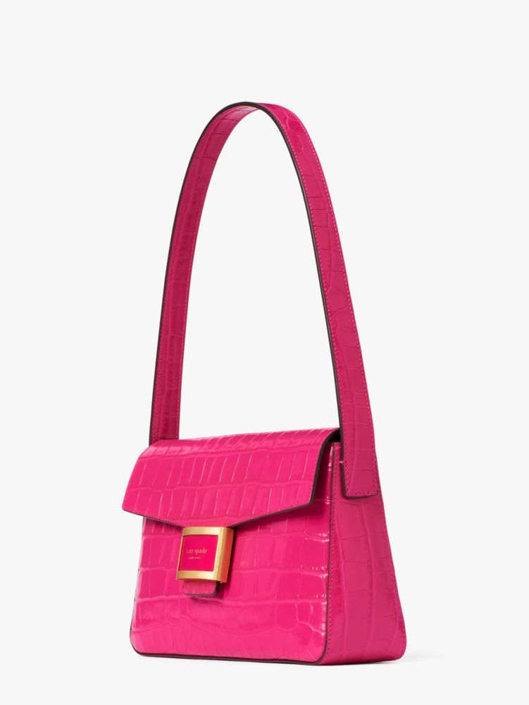 Kate spade pink crocodile handbag sale