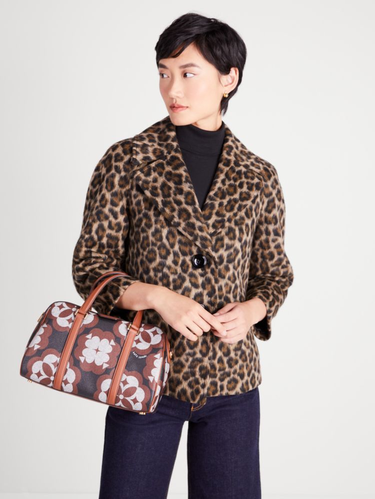 Kate Spade,Spade Flower Monogram Eleanor Medium Satchel,
