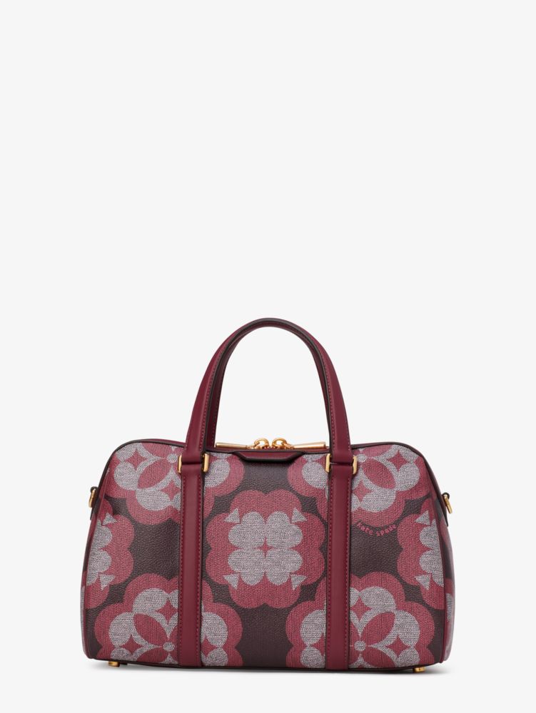 Kate Spade,オーバーサイズ スペード フラワー モノグラム コーテッド キャンバス エレノア ミディアム サッチェル,ﾃﾞｨｰﾌﾟﾉヴｧ