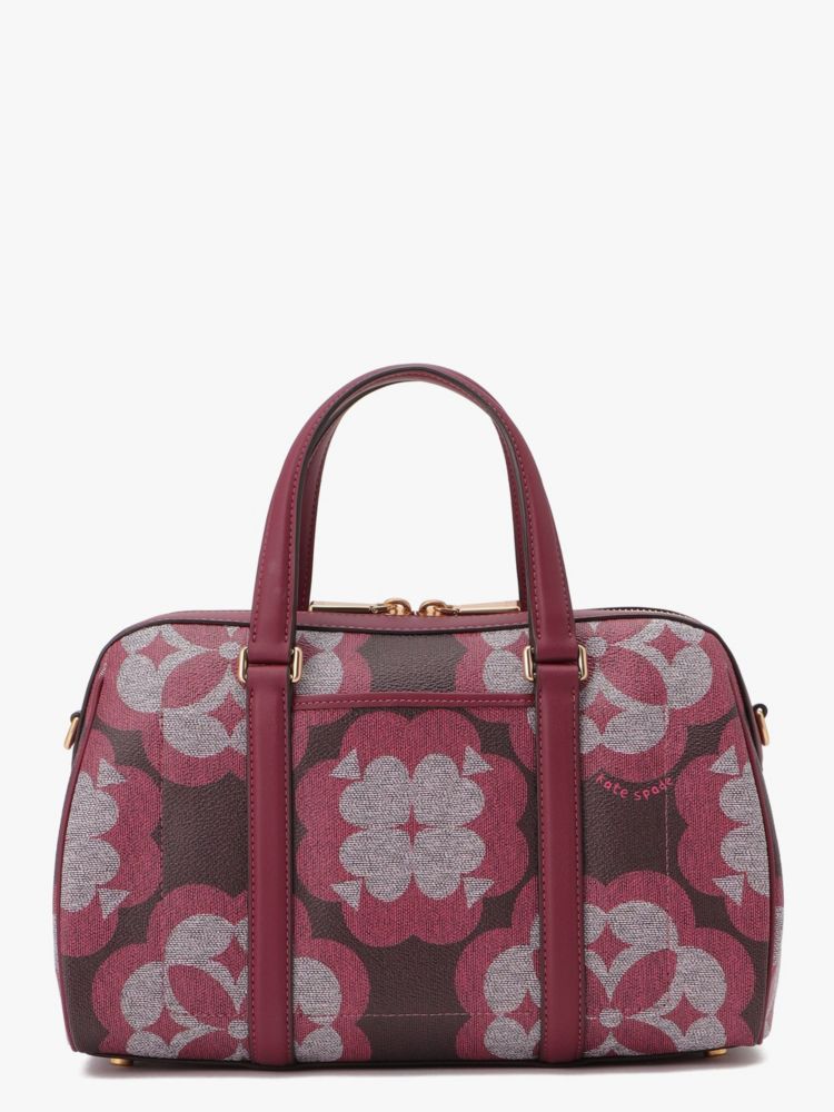Kate Spade,オーバーサイズ スペード フラワー モノグラム コーテッド キャンバス エレノア ミディアム サッチェル,ﾃﾞｨｰﾌﾟﾉヴｧ