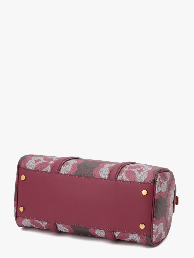 Kate Spade,オーバーサイズ スペード フラワー モノグラム コーテッド キャンバス エレノア ミディアム サッチェル,ﾃﾞｨｰﾌﾟﾉヴｧ