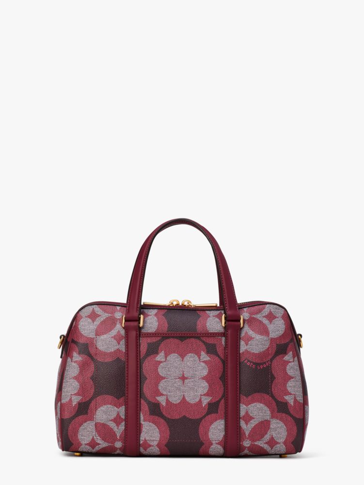 Kate Spade,オーバーサイズ スペード フラワー モノグラム コーテッド キャンバス エレノア ミディアム サッチェル,ﾃﾞｨｰﾌﾟﾉヴｧ