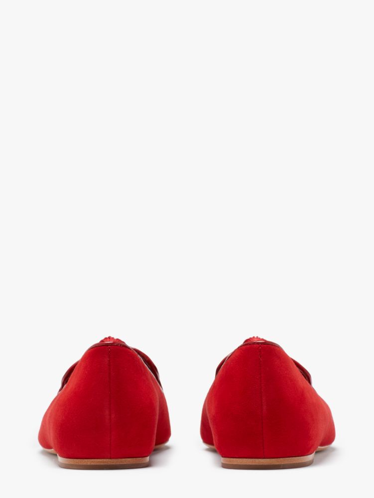 Kate Spade,Adore Flats,Rubber,Smoking Flat,Tassel,Day Party,Red