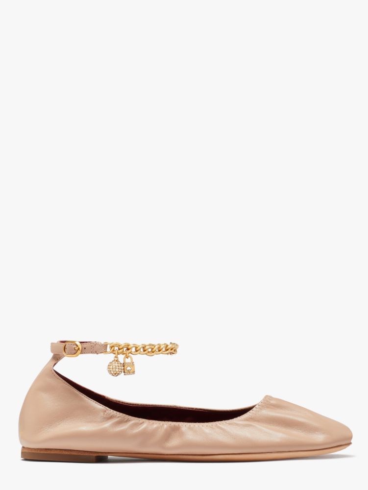 Kate Spade,Crush Flats,Ballet Flats,Chain Detail,Metal,Day Party,