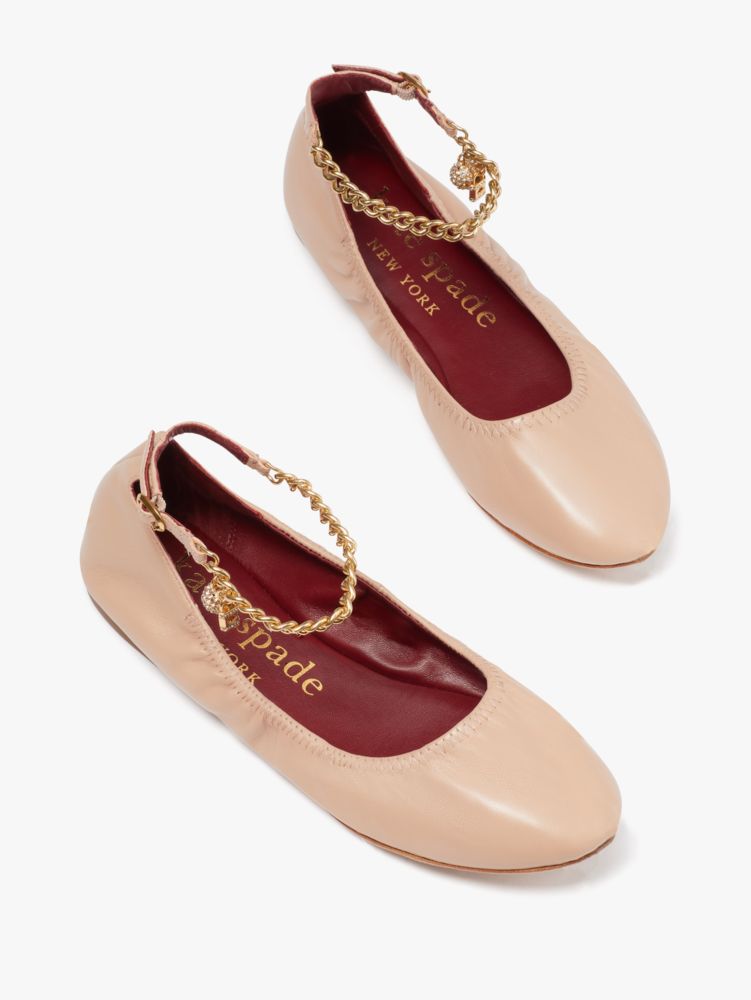 Kate Spade,Crush Flats,Ballet Flats,Chain Detail,Metal,Day Party,