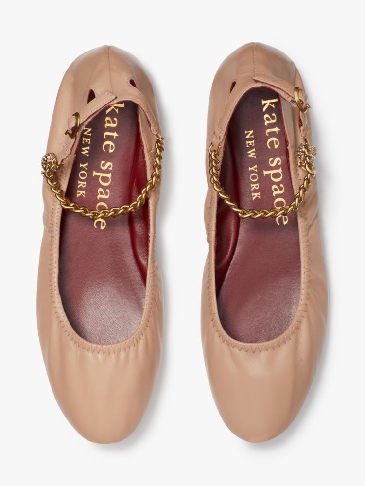Kate Spade,Crush Flats,Ballet Flats,Chain Detail,Metal,Day Party,