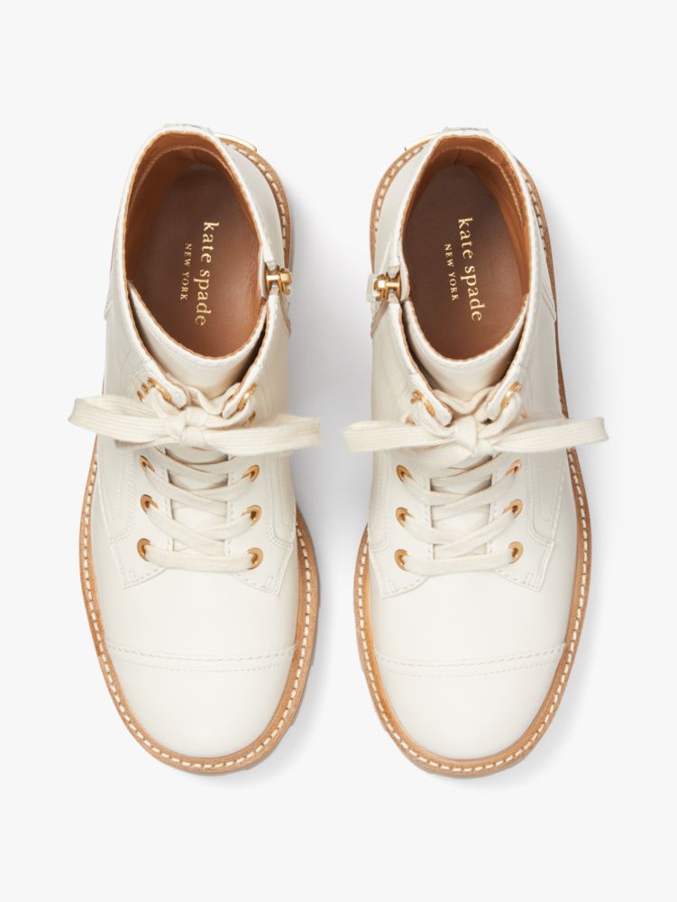 Kate Spade,Merritt Lug Booties,Casual,Halo White