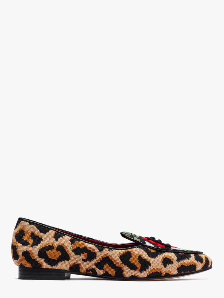 Kate Spade,Devi Needlepoint Loafers,Work,Lovely Leopard