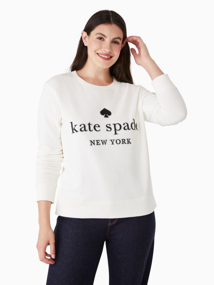 Kate Spade,embroidered logo sweatshirt,cotton,60%,