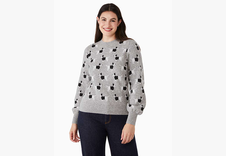 Kate Spade,claude dachshund sweater,wool,60%,Grey Melange image number 0