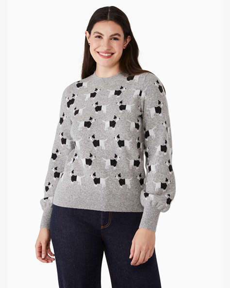 Kate Spade,claude dachshund sweater,wool,60%,Grey Melange