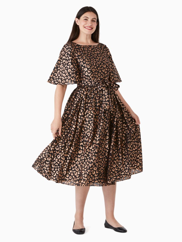 Graphic Leopard Midi Dress Kate Spade Outlet