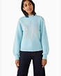 Kate Spade,snowflake sweater,wool,60%,Frosty Sky