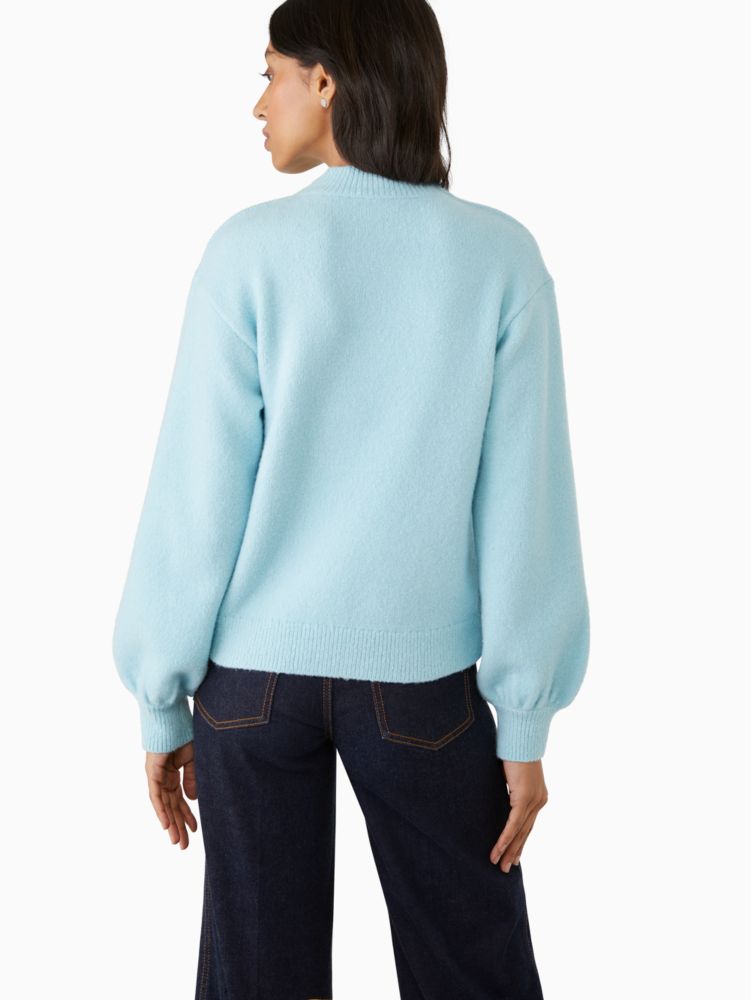 Kate Spade,snowflake sweater,wool,60%,Frosty Sky