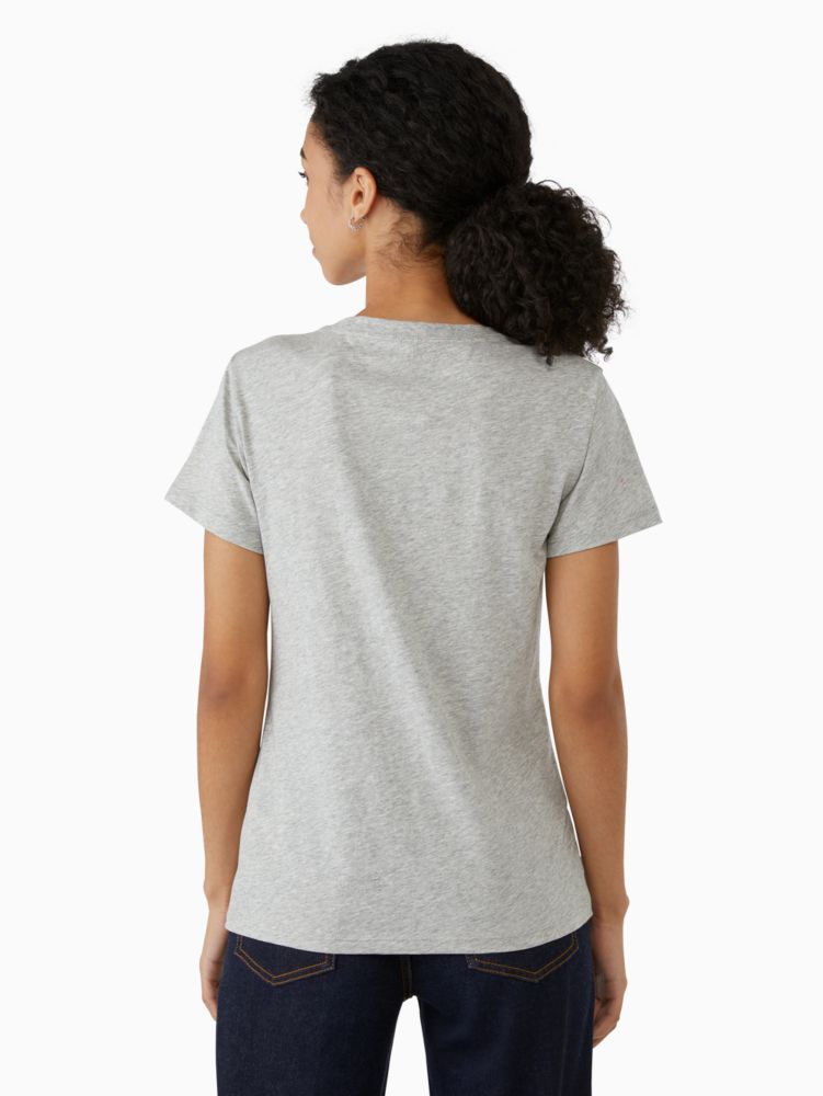 Kate Spade,String Lights Logo Holiday Tee,Gray