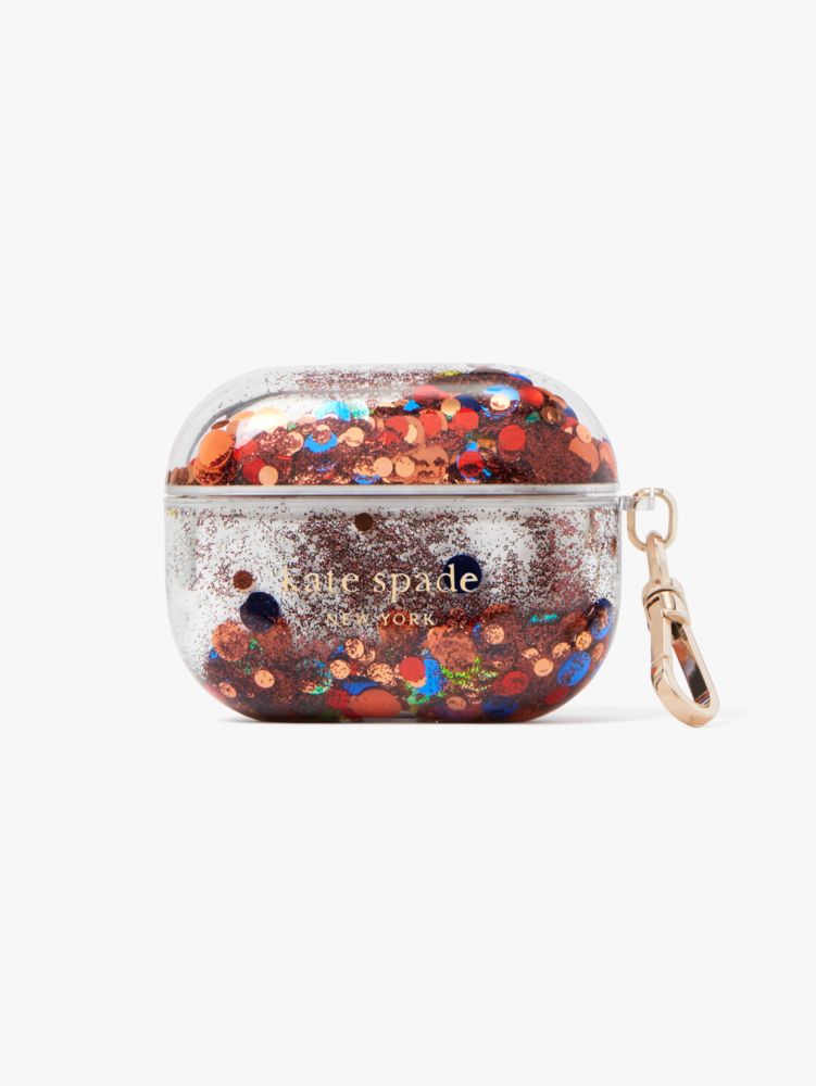 Kate Spade,Dottie Glitter AirPods Pro Case,Multi