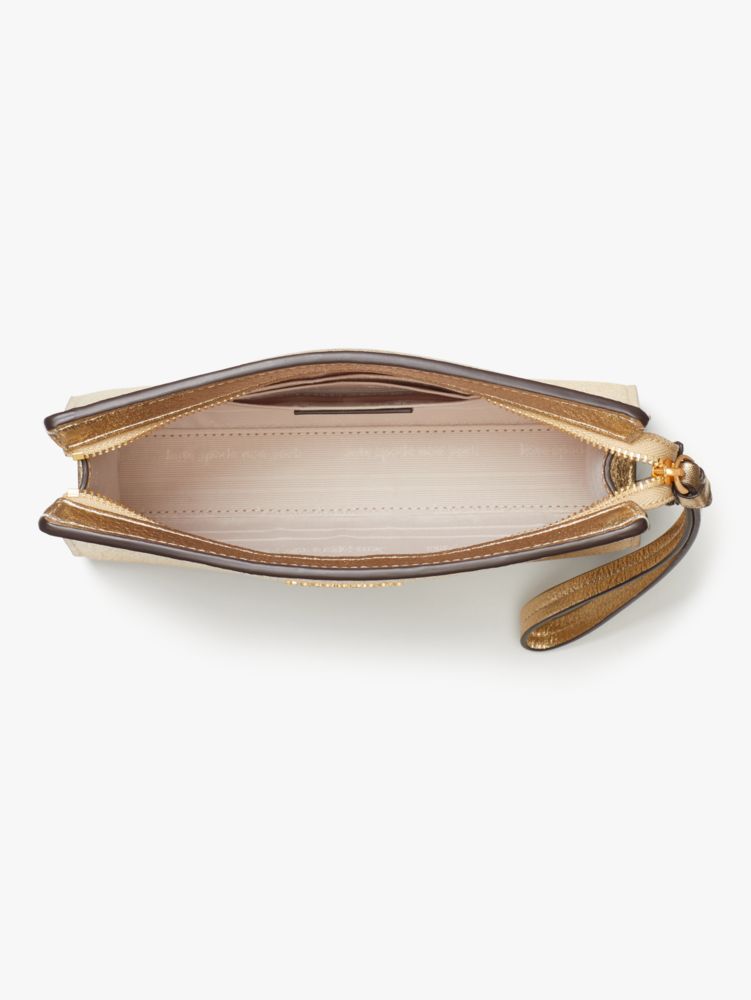 Kate Spade,Morgan Metallic Gusseted Wristlet,