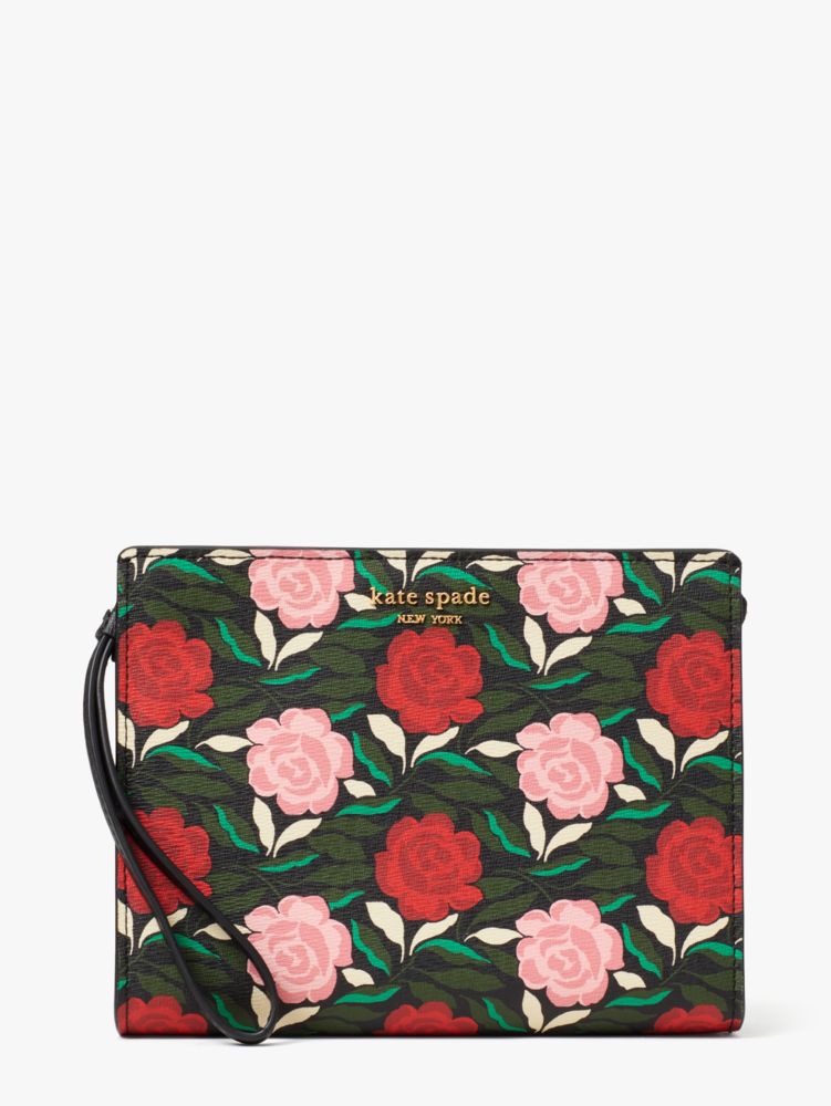 Kate Spade New York Morgan Rose Garden Credit Card Holder - Black Multi