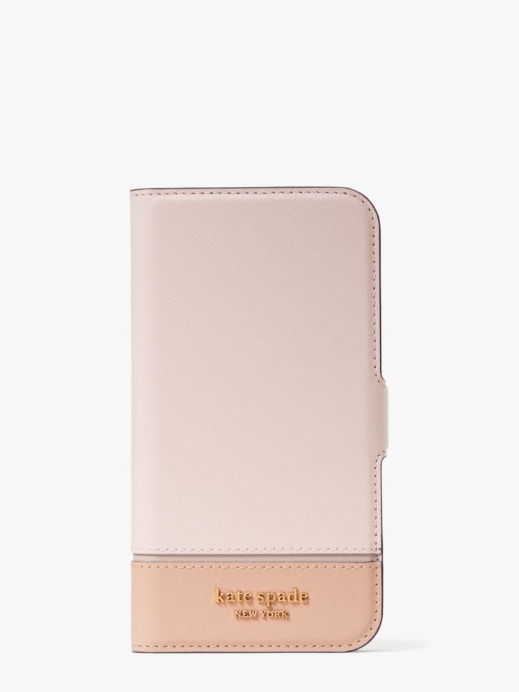 Kate Spade Wrap Folio Case Pale Vellum - iPhone 15 / 14 / 13