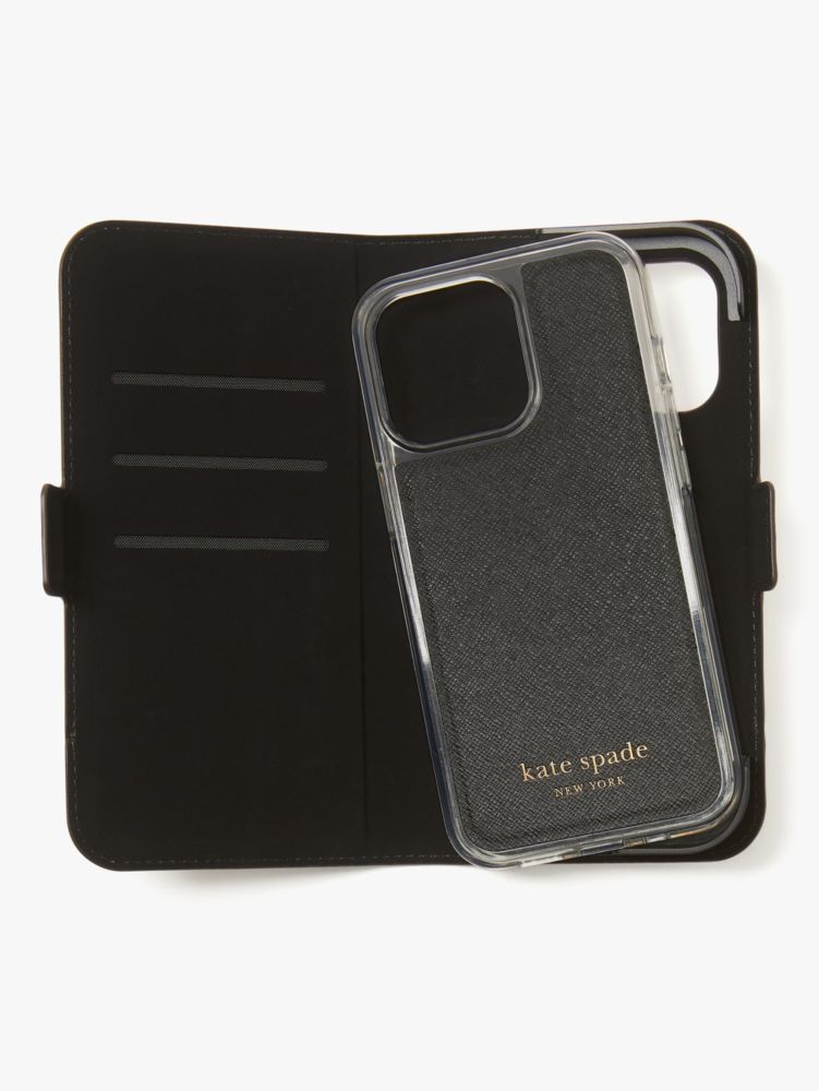 Kate Spade,Morgan Colorblock iPhone 13 Pro Magnetic Wrap Folio Case,Pale Dogwood Multi