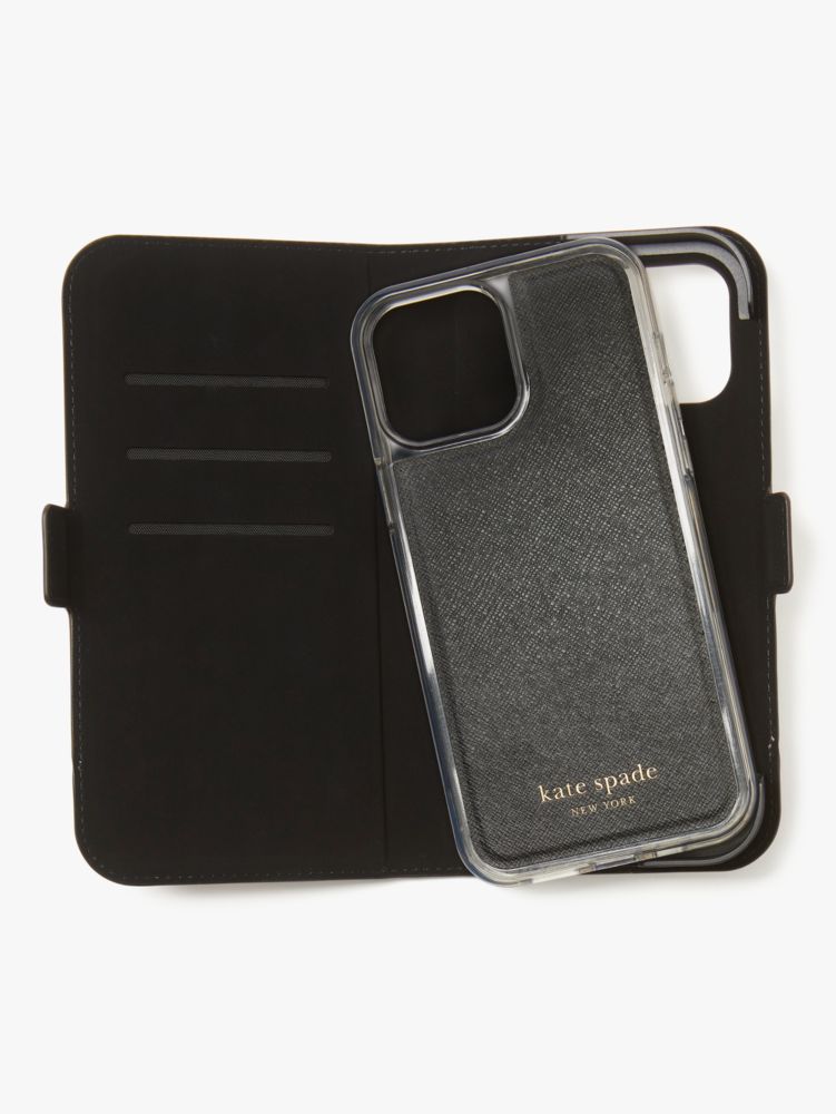 Kate Spade,Morgan Colorblock iPhone 13 Pro Max Magnetic Wrap Folio Case,Pale Dogwood Multi