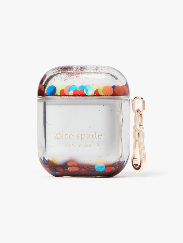 Kate Spade,Dottie Glitter AirPods Case,Multi