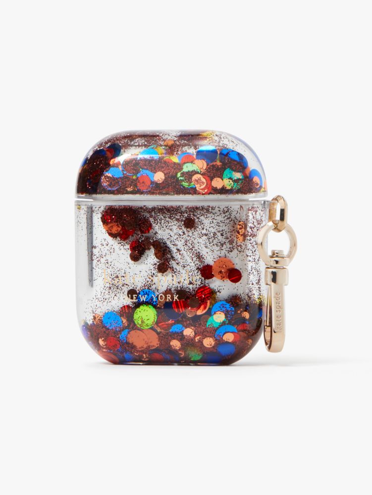 Kate Spade,Dottie Glitter AirPods Case,Multi