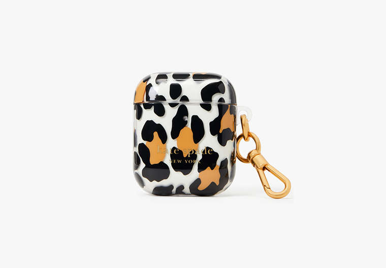 Kate Spade,Leopard AirPods Case,Multi image number 0