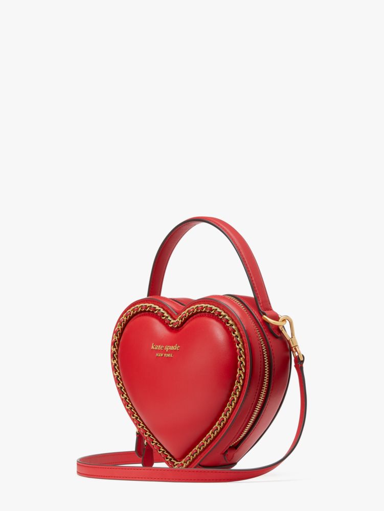 kate spade new york Amour Smooth Leather 3D Heart Crossbody - Macy's