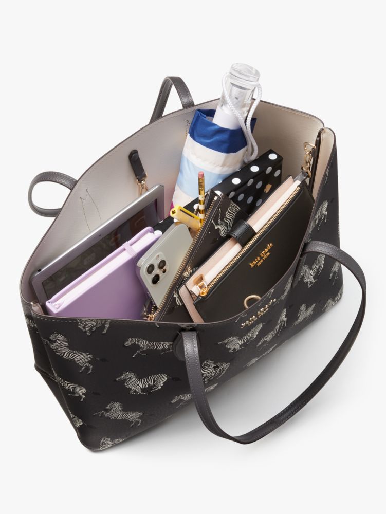 Kate Spade,All Day Dancing Zebras Printed Large Tote,