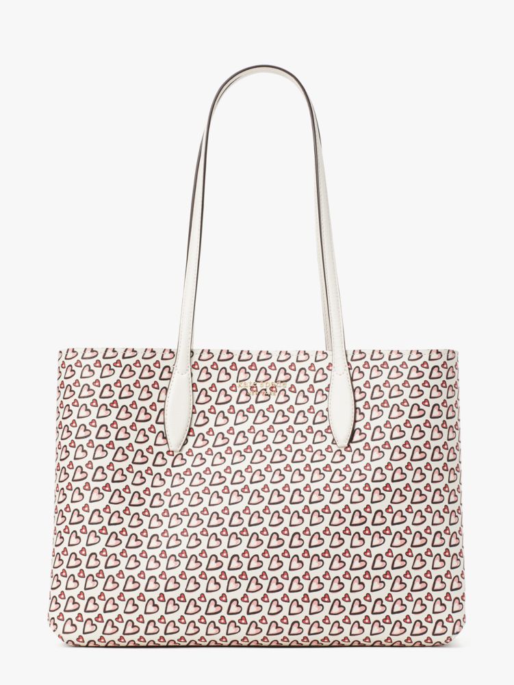 All Day Fancy Hearts Large Tote, , Product