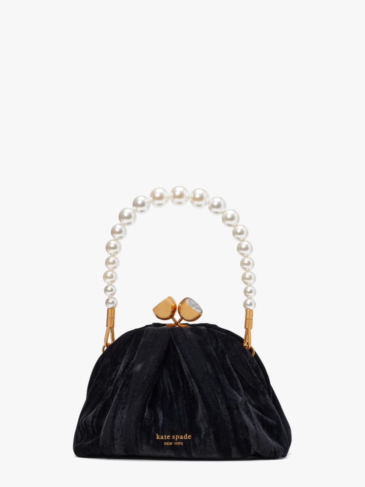 Kate spade black velvet bag new arrivals