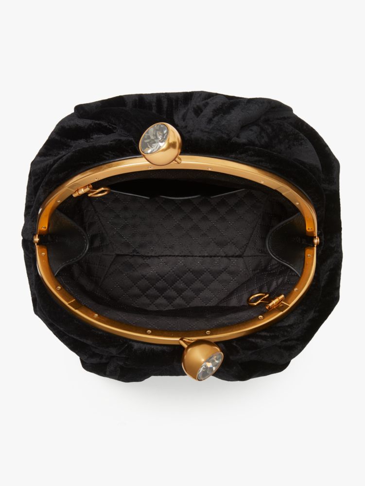 Kate Spade,Gala Velvet Plush Small Kiss-lock Clutch,