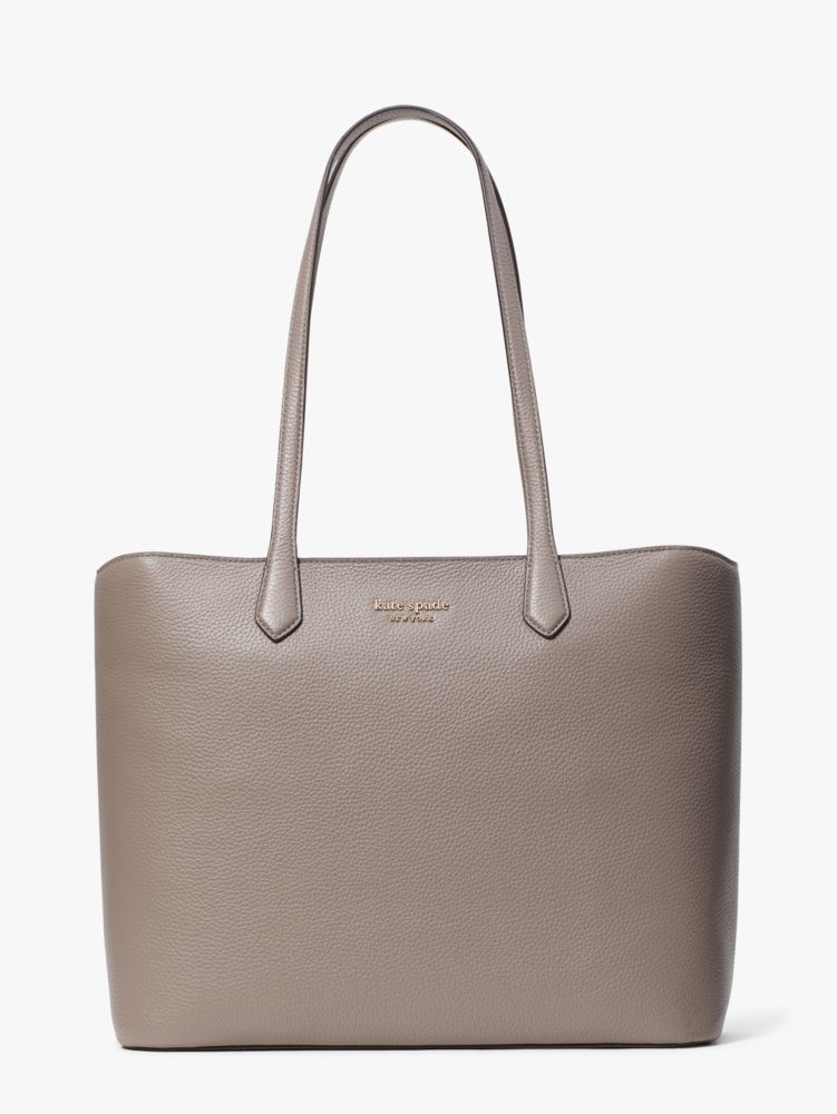 Kate Spade New York Veronica Leather Large Tote Bag - Mineral Grey