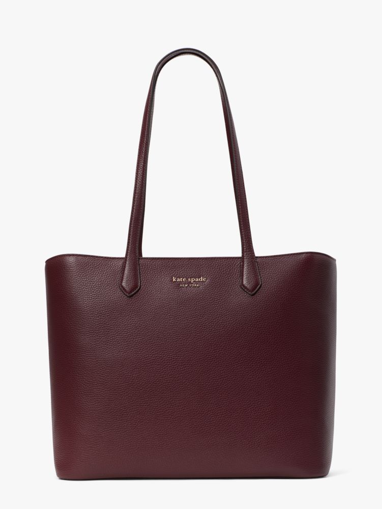 Kate spade burgundy tote hotsell