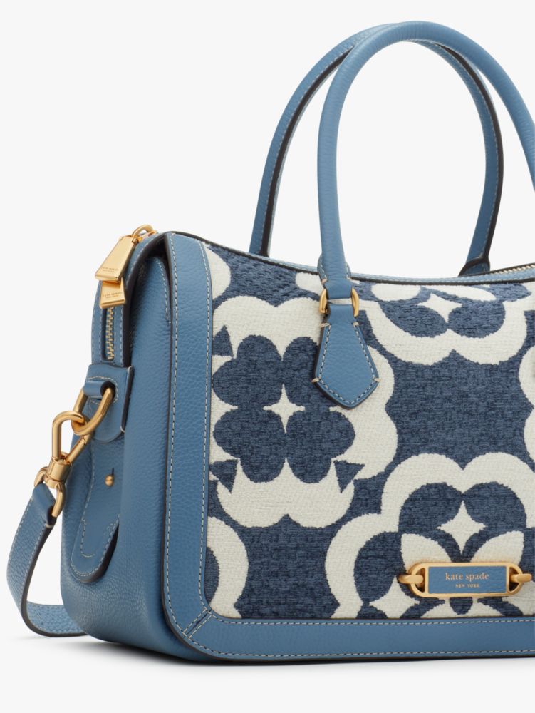 Kate Spade,Spade Flower Monogram Gramercy Chenille Medium Satchel,
