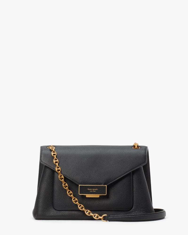 Kate Spade,Gramercy Medium Convertible Shoulder Bag,Medium,Bridal,Black