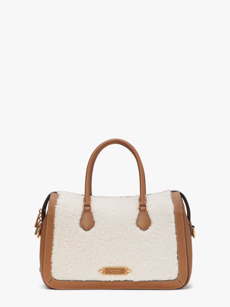 Gramercy Shearling Medium Satchel, , Product