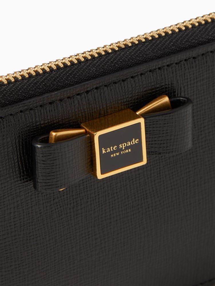 Kate Spade New York Morgan Black Leather Zip Wallet K8920BLK - Women's  accessories - Accessories