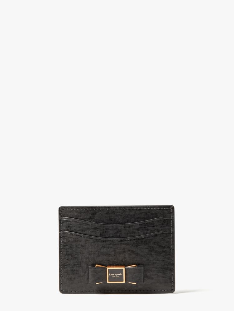 Kate Spade,Morgan Bow Embellished Cardholder,Black