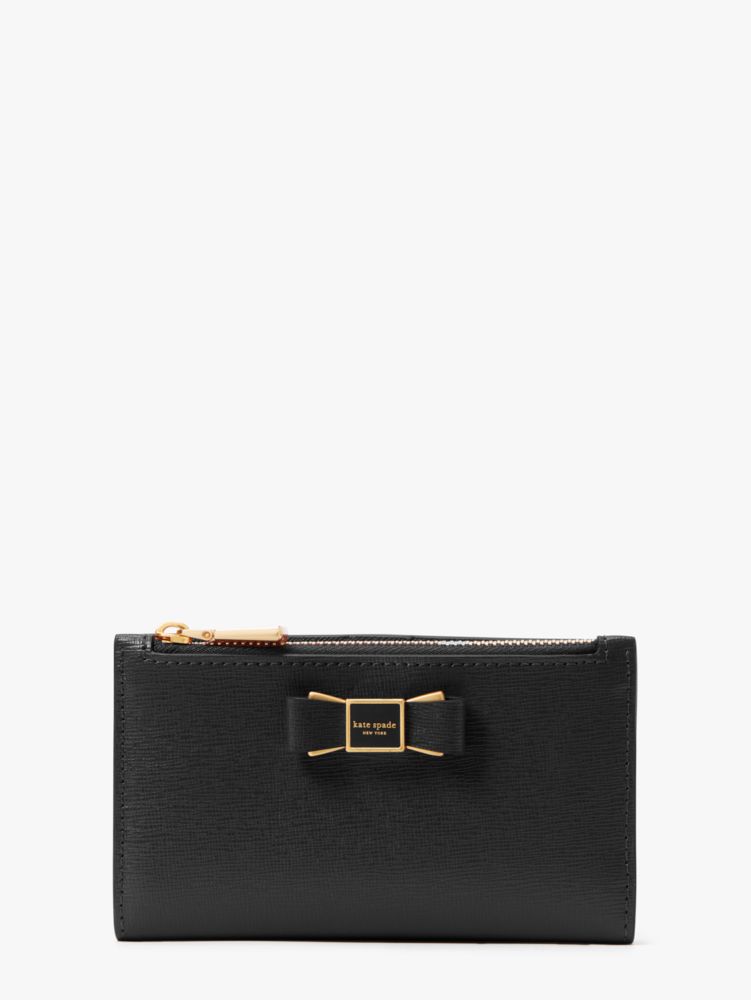 Morgan Bow Embellished Small Slim Bifold Wallet | Kate Spade New York